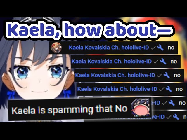 Kronii Was Scaring Kaela SO Much With Self Care That She Started Spamming "No" in Her Stream