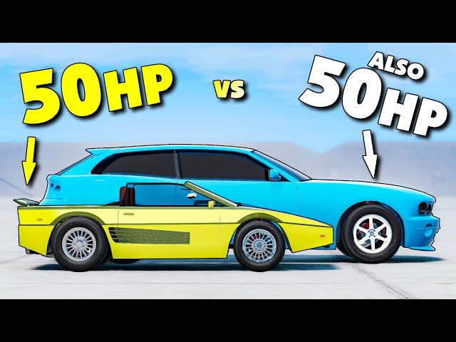 We Built Cars With ONLY 50 Horsepower... (Automation | BeamNG Multiplayer)