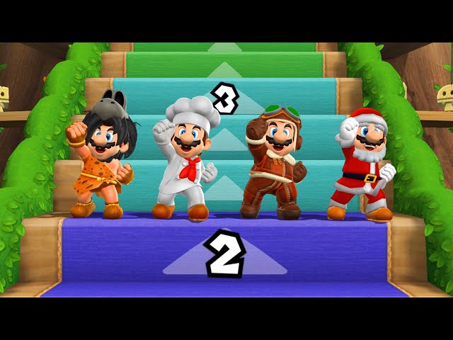 Mario Party 9 - Mario Caveman Vs Mario Chef Vs Mario Aviator Vs Santa Mario (Master Difficulty)