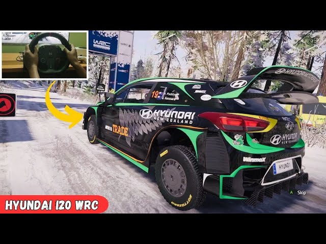 Hyundai i20 Rally Sport - WRC 10 Official Rally Sweden 2011- Distance 8.8 KM-Steering Wheel Gameplay