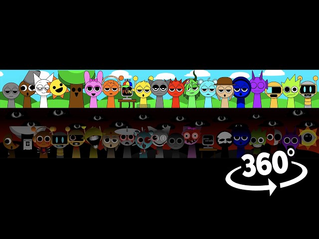 360° Incredibox Sprunki - All character together (mod)