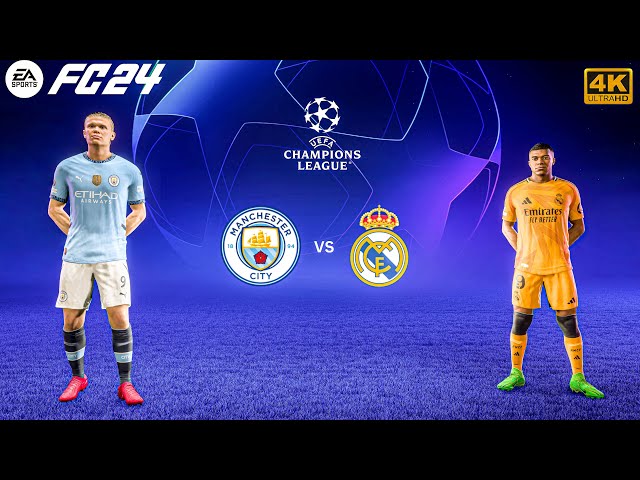 FC 24 - Manchester City Vs Real Madrid - Ft. Mbappe,Haaland | UEFA UCL 24/25 FINAL Match | 4K HDR