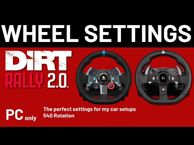 DiRT Rally 2.0 | Wheel Settings | Logitech G29 & G920 | PC only