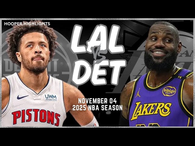 Los Angeles Lakers vs Detroit Pistons Full Game Highlights | Nov 4 | 2025 NBA Season