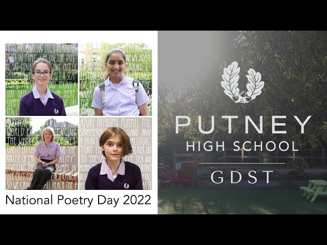 National Poetry Day 2022 - Putney High School