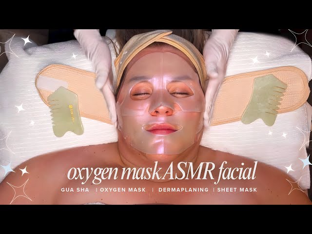 ASMR Facial Crystal Healing | Dermaplaning | Crystal Cleanse | Oxygen Cloud Mask