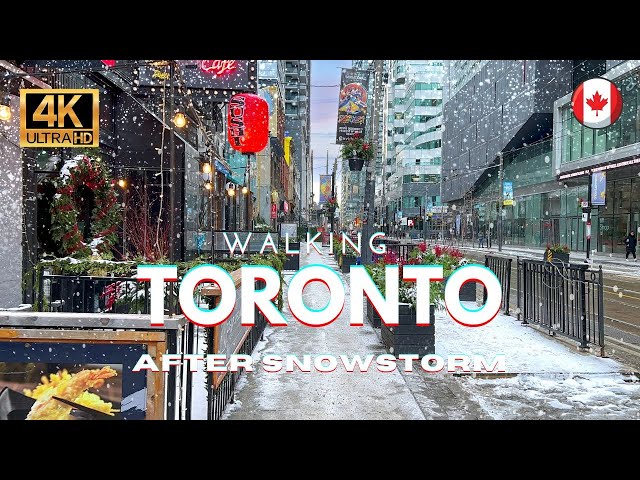 🇨🇦  Toronto Winter Walk - Exploring King Street in the Snow | Toronto City Walk [ 4K HDR 60fps ]