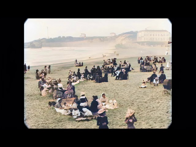 1900 - Biarritz Tourisme à la plage (Remastered 4K 60 fps)