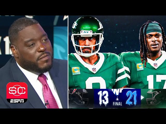 "Jets are BACK" - Damien Woody on Aaron Rodgers' TD pass to Davante Adams ices Jets' win over Texans