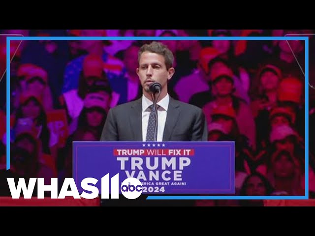 Comedian Tony Hinchcliffe makes crude, racist jokes during Trump rally