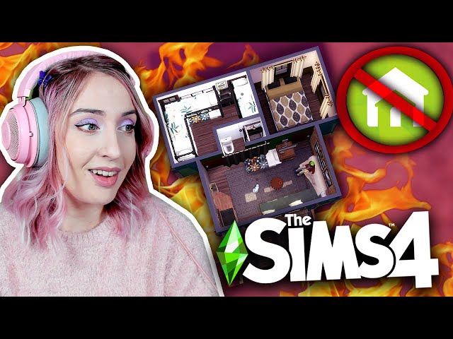 Building the smallest house possible for 8 sims using ONLY custom content