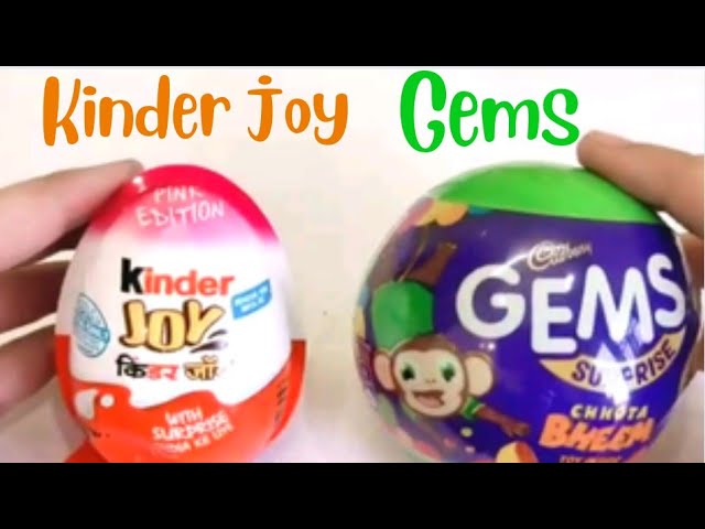 kinder joy and gems unboxing chocolates