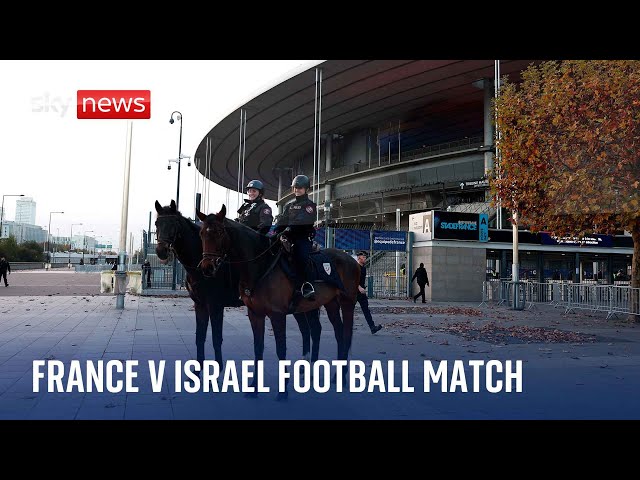 Watch: Stade de France in Paris where France v Israel football match opens doors to fans