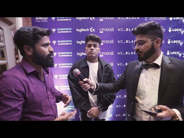 @JONATHANGAMINGYT and @ghatakgaming9127 Interview at AMD Ryzen Skyesports Championship 3.0 Awards Night.