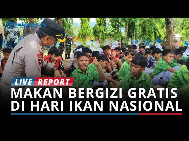 Hari Ikan Nasional, Siswa di Kecamatan Watulimo Trenggalek Senang Dapat Paket Makan Siang Bergizi