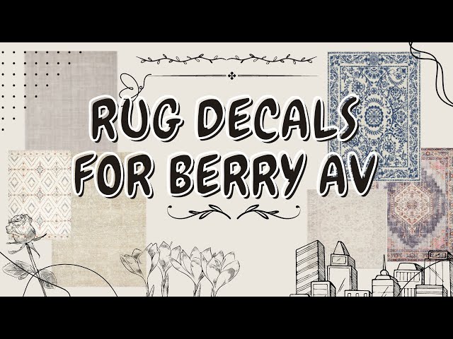 Rug decals for Berry Avenue, Bloxburg, etc(luvAxkiwi)(Roblox)(Berry Avenue)