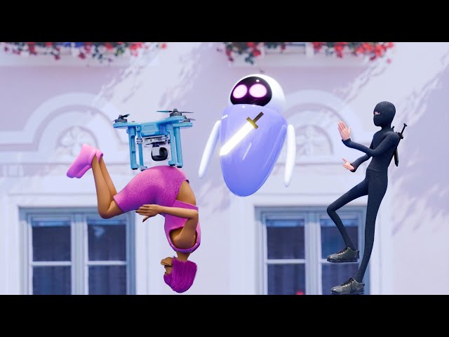 Drone robot | Ninja | Funny love  | Funny animation | Comedy animation