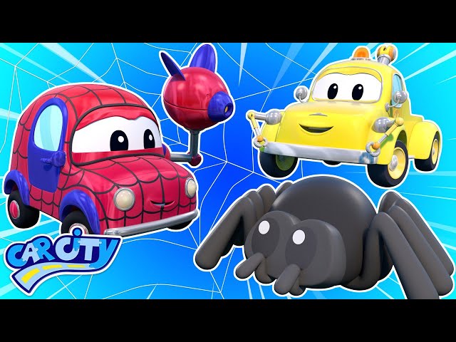 BEBE SPIDERMAN consigue una ARAÑA amiga  | InvenTom La Grua | Car City World App