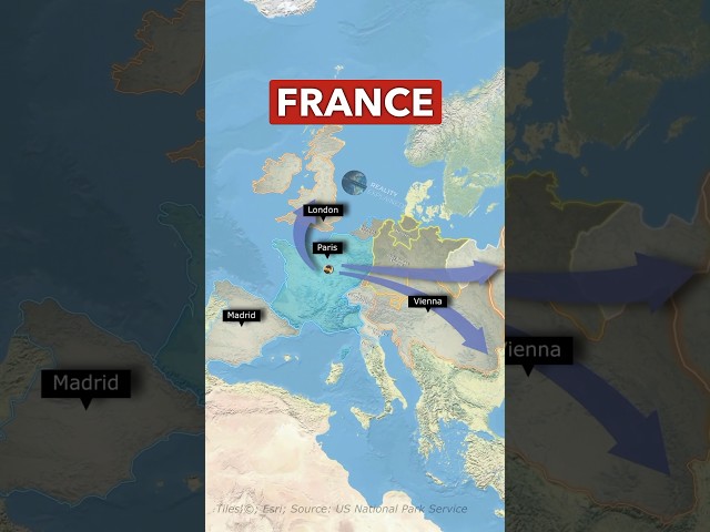 How Napoleon Conquered Europe... 🇫🇷🔥 #shorts #france #napoleon #maps #facts #europe #history