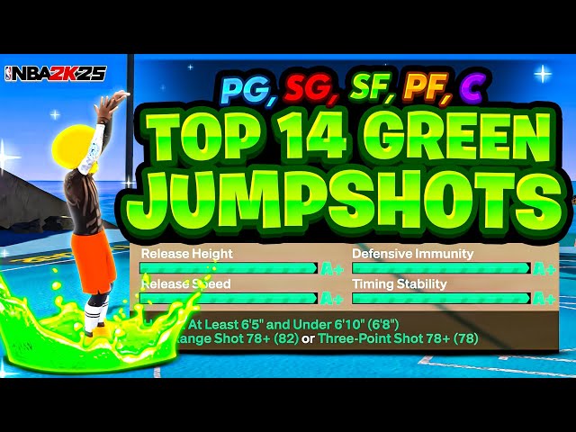 UNSTOPPABLE TOP 14 BIGGEST GREEN WINDOW JUMPSHOTS NBA 2K25 BOTH GEN! BEST JUMPSHOT NBA2K25