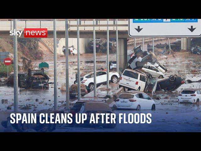 Spain floods: Devastating scenes as floodwaters recede