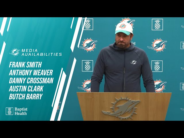 F. Smith, Weaver, Crossman, Clark, B. Barry meet with the media l Miami Dolphins