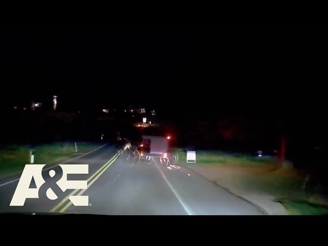 Sparks FLY as Amish Buggy Drifts Around Corner | Road Wars | A&E