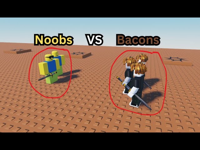 Noobs Versus Bacons | Roblox Sword Fight