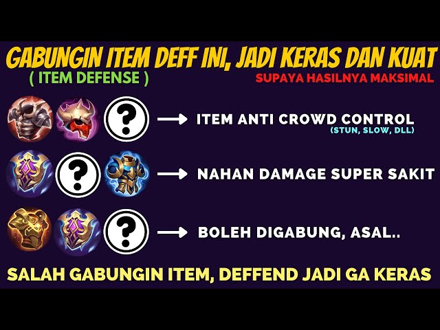 GABUNGIN ITEM DEFENSE UNTUK COUNTER HERO SERTA JADI KERAS DAN KEBAL, ITEM COMBO TANK ANTI CC TERKUAT