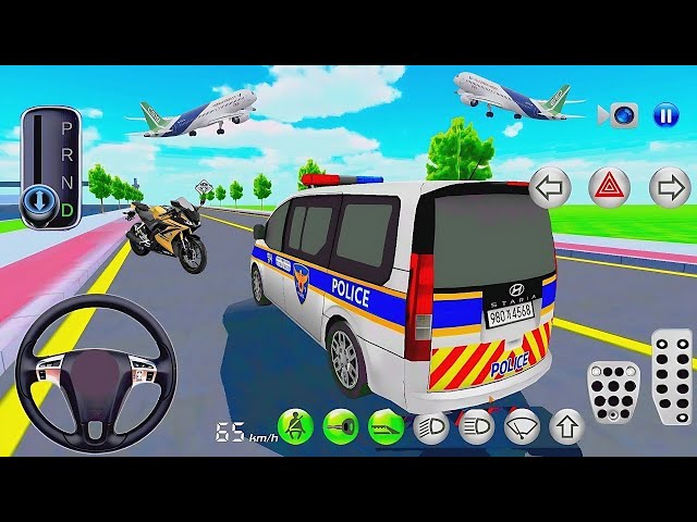 3D Driving Class Simulation - Funny Police Officer Refuel His Super Car Gas Crazy Driving Gameplay