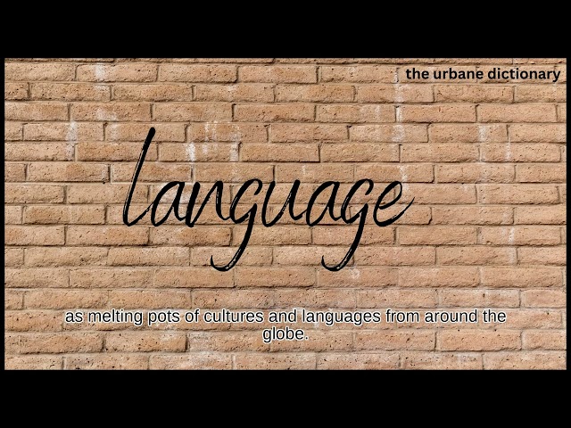 language: Identity, and Diversity in the City