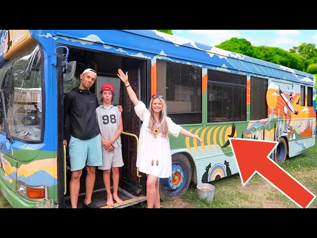 AMAZING Tiny House BUS CONVERSION TOUR van life to bus life!