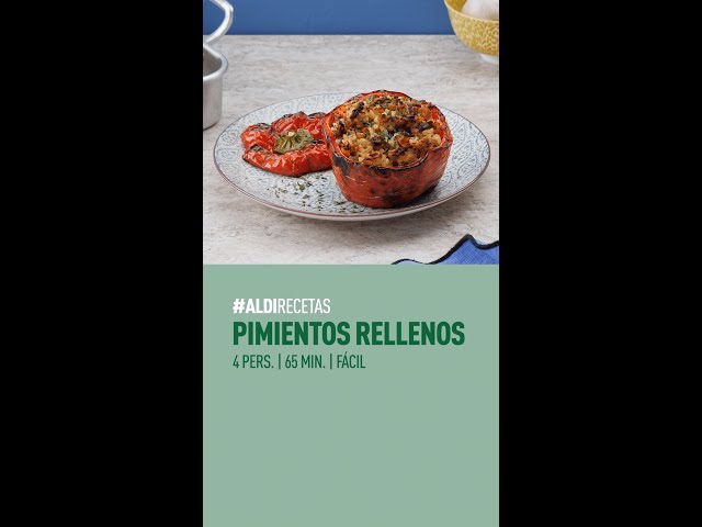 🍚​🥩​​​ ​ Cómo hacer pimientos rellenos de carne picada al horno #Shorts #ALDIrecetas