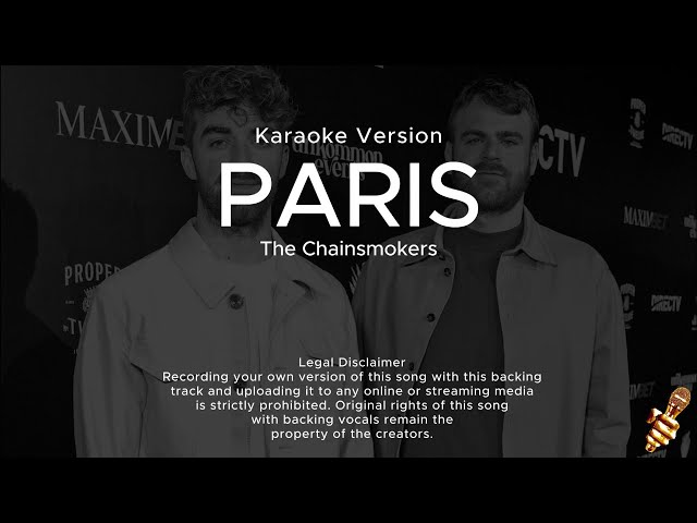 The Chainsmokers - Paris (Karaoke Version)