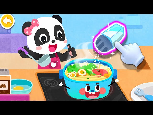 Baby Panda's Kitchen Party - Learn About  Kitchen Utensils - Learn How to Cook - Babybus Game Video