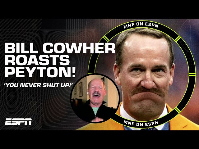 Coach Bill Cowher ROASTS Peyton Manning 🗣️ 'He never quits talking!' | ManningCast