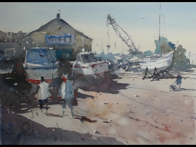 How to paint from a Google Street View image - a watercolour demonstration from Tim Wilmot #12