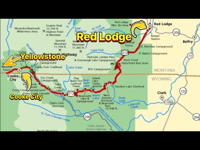 RED LODGE TO YELLOWSTONE  [THE MOST BEAUTIFUL DRIVE IN AMERICA]