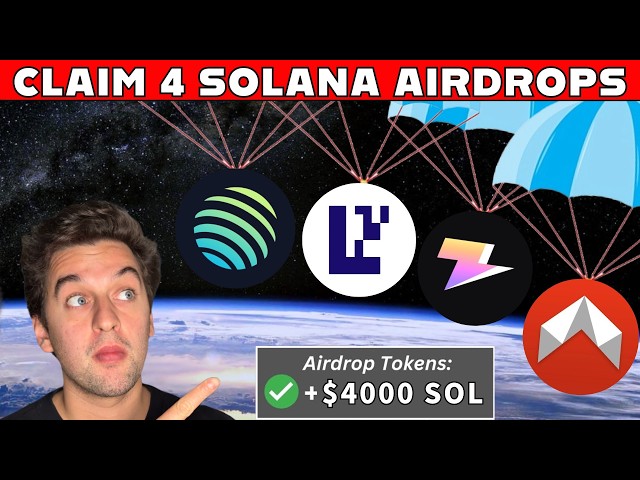 Claim 4 Solana Airdrops + Earn 7 Airdrops - COMPLETE GUIDE