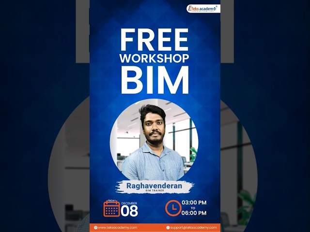 Exclusive Free Workshop on BIM | @teksacademy | #shorts #workshop #webinar