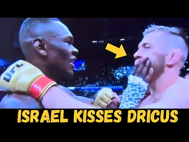 Israel Adesanya Kisses Dricus Du Plessis After Loss