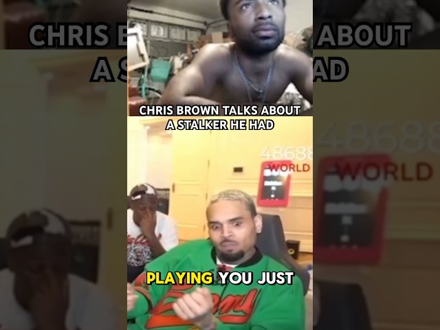 CHRIS BROWN TALKS ABOUT A STALKER HER HAD😳 #kai #kaicenatstream #chrisbrown #shorts