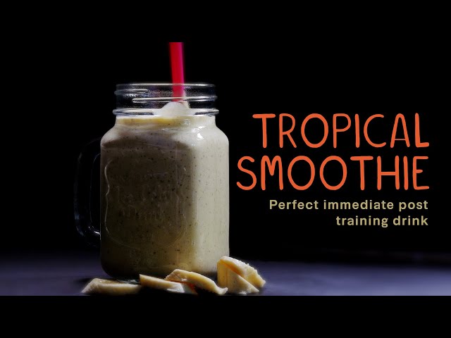 Food for gymnasts - tropical smoothie