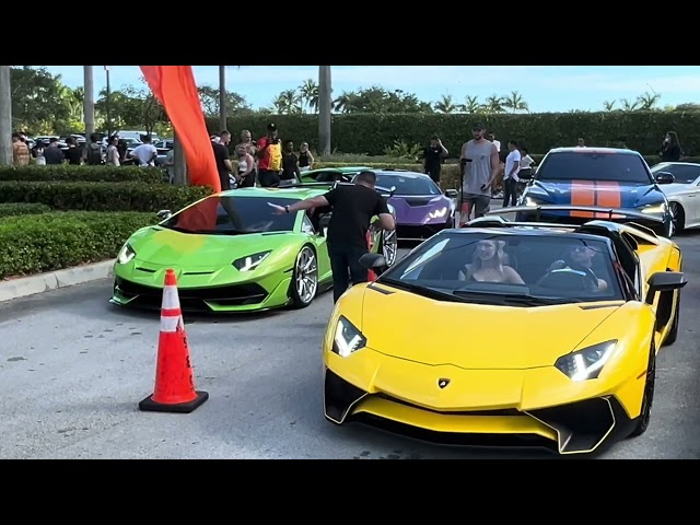 Miami Supercars & Hypercars at Supercar Saturdays Florida | Pagani, Bugatti, Senna, P1…..Pullouts!