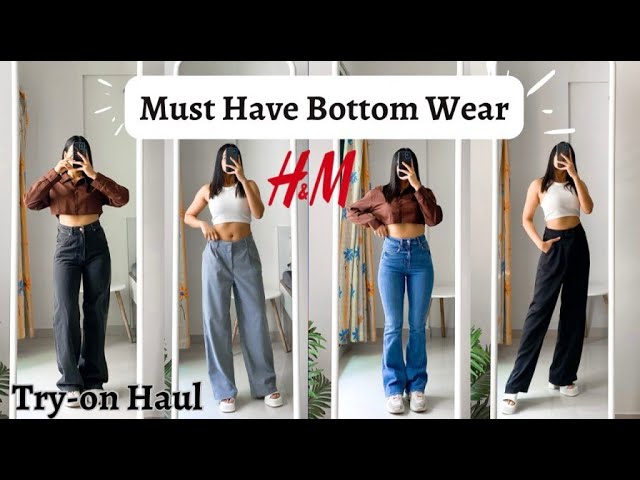 Must have Bottom-wear Haul | H&M Jeans/Trouser Try-on Haul | Starting 1499/-