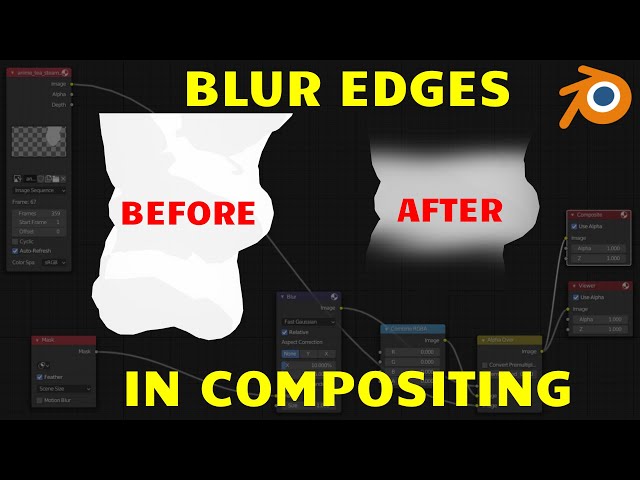 BLUR EDGES in COMPOSITING in BLENDER