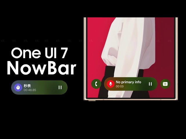 Samsung One UI 7 NowBar Live Activities - OFFICIAL