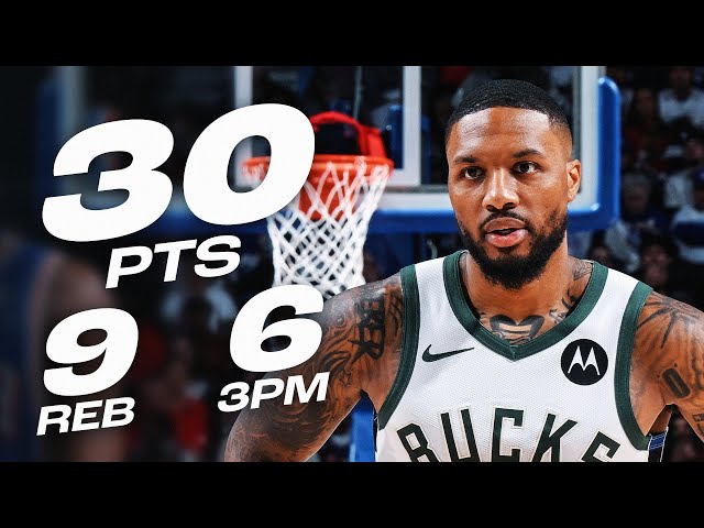 Damian Lillard Was SCORCHING HOT In Philly - 30 PTS (6 Threes) 🔥| October 23, 2024