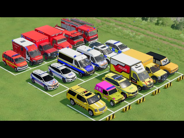 TRANSPORTING URSUS Small TRACTORS & PALM WOODCHIPS with FLATBED TRAILER & MAN TRUCKS!! FS22