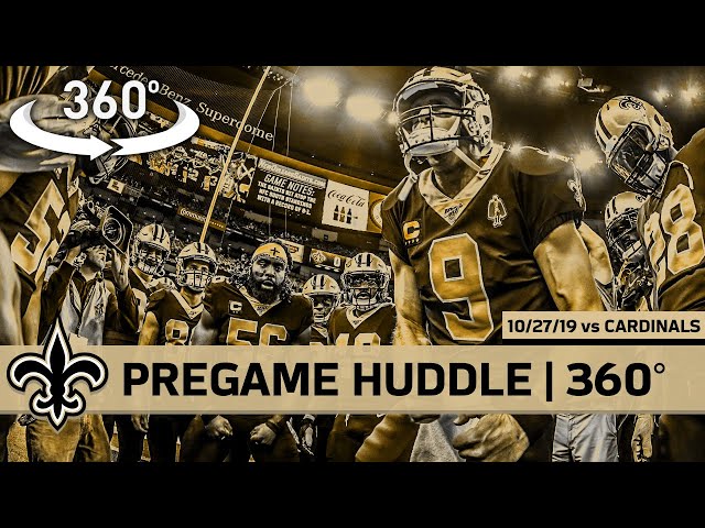 360° View of Saints Pregame Huddle - Week 8 vs Cardinals | New Orleans Saints